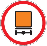 Kelio ženklas 311 „Pavojinguosius krovinius vežančių transporto priemonių, kurioms numatytas specialusis ženklinimas, eismas draudžiamas“