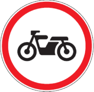 Kelio ženklas 337 „Mopedų eismas draudžiamas“