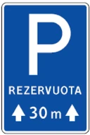 Kelio ženklas 531 „Rezervuota stovėjimo vieta“