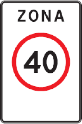 Kelio ženklas 542 „Riboto greičio zona“