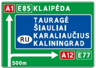 Kelio ženklas 601 „Išankstinė krypčių rodyklė“