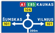 Kelio ženklas 602 „Išankstinė krypčių rodyklė“