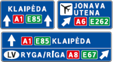 Kelio ženklas 604 „Išankstinė krypčių rodyklė“