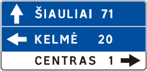 Kelio ženklas 608 „Krypčių rodyklė“