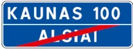 Kelio ženklas 613 „Gyvenvietės pabaiga“