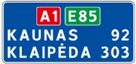 Kelio ženklas 618 „Atstumų rodyklė“
