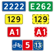Kelio ženklas 622 „Kelio arba dviračių trasos numeris“