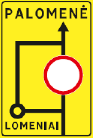 Kelio ženklas 624 „Apylankos schema“