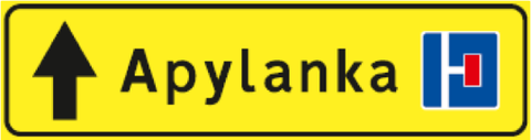 Kelio ženklas 625 „Apylankos kryptis“