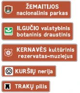 Kelio ženklas 629 „Lankytinos vietos pavadinimas“