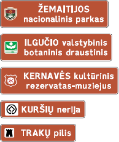 Kelio ženklas 629 „Lankytinos vietos pavadinimas“