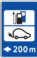 Kelio ženklas 735 „Elektromobilių įkrovimo vieta“