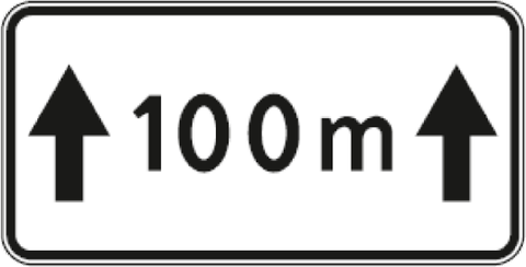 Kelio ženklas 805 „Galiojimo zona į priekį“