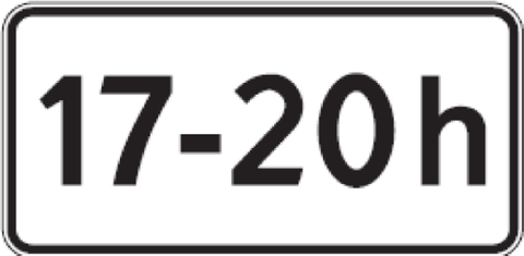 Kelio ženklas 826 „Galiojimo laikas“