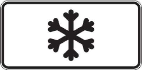 Kelio ženklas 848 „Apledėjęs kelias“