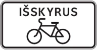 Kelio ženklas 853 „Išskyrus dviratininkus“