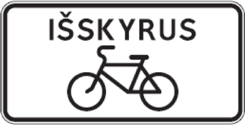 Kelio ženklas 853 „Išskyrus dviratininkus“